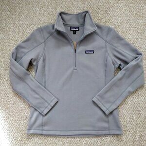 NEW Patagonia Women's Micro D® 1/4-Zip Fleece Pullover Top NWT M Feather Grey